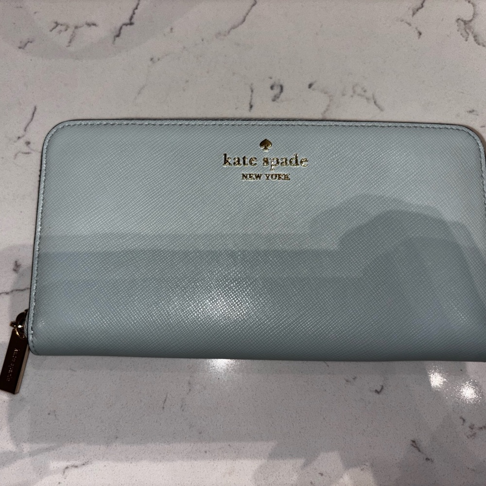 Kate Spade light blue Lena Large Continental Wallet